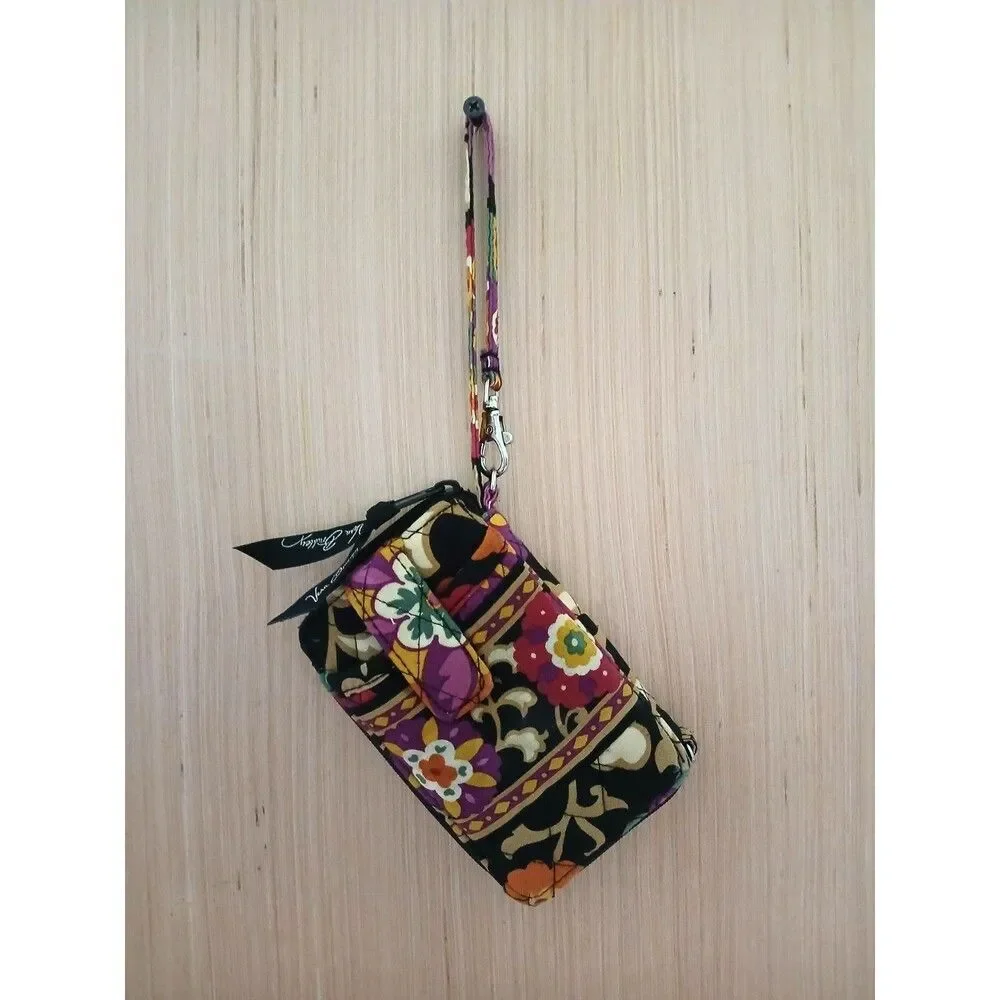 Vera Bradley Wristlet Carry it All Wallet Cell Phone Holder ID Floral Quilted